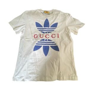 Mens Gucci X Adidas T-Shirt White Size Large Pristine Condition!